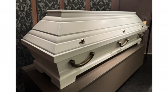 München klassischer Sarg   <small>(01-50-SCH10 Kiefer weiß)</small>